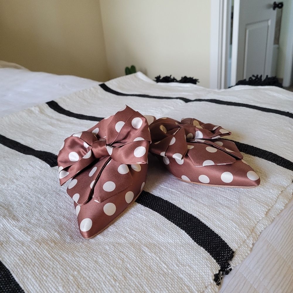 Polka Dot Bow Mules